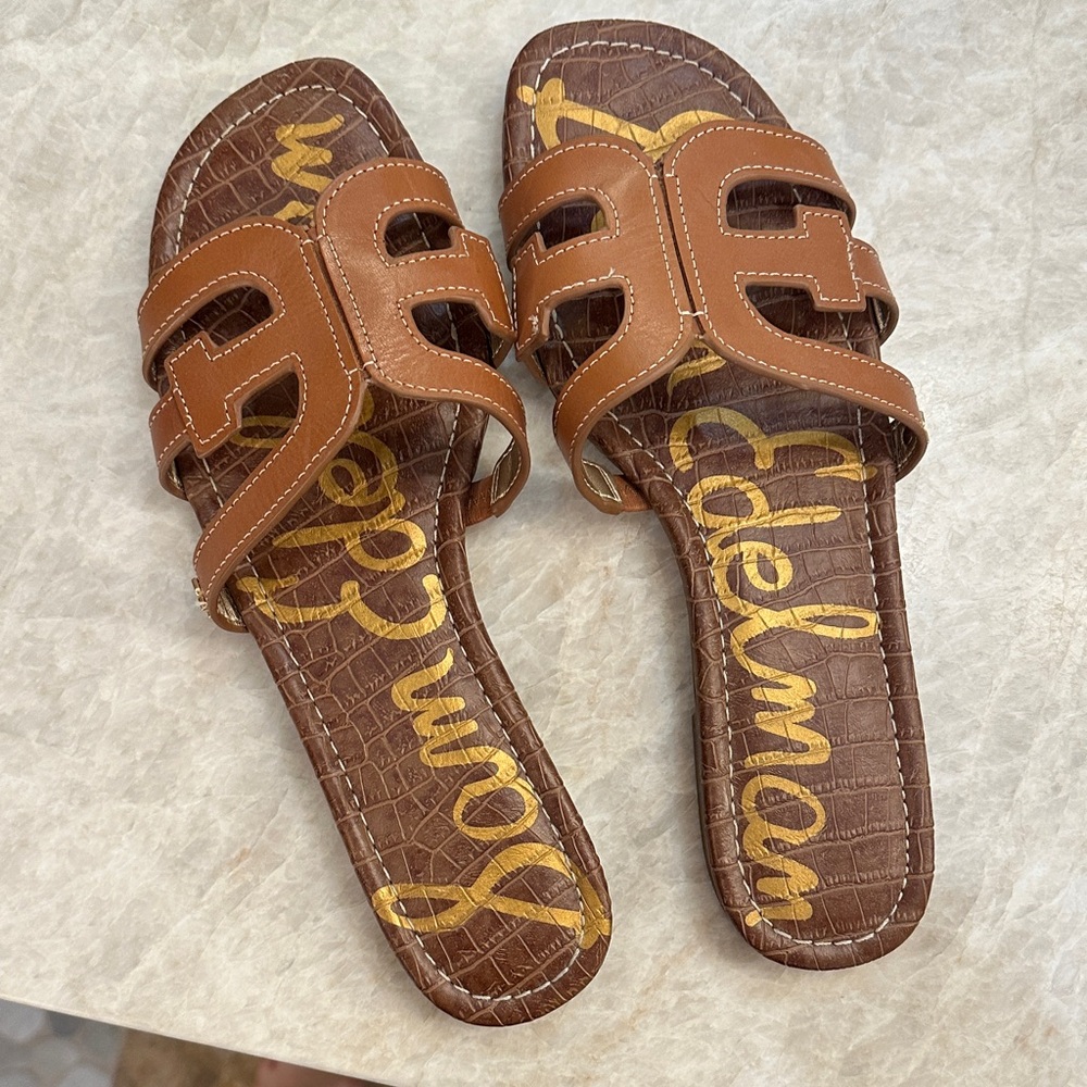 Sam Edelman Tan Slide Sandals